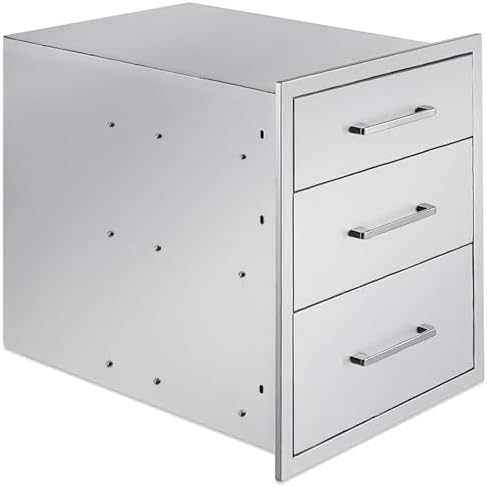 Outdoor Kitchen Drawers Stainless Steel, Flush Mount BBQ Island Built-in Drawer Weatherproof for Outdoor Kitchen Island and Grill Station (16"W21"H23"D) - Image 6