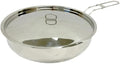 Bayou Classic 10-inch Stainless Steel Skillet with Lid, Folding Handle, Outdoor and Camp Cooking, 304 Steel, Heavy Base by BayouClassic%C2%AE