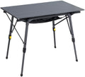 Portal Outdoor Folding Portable Picnic Camping Table with Adjustable Height Aluminum Roll Up Table Top Mesh Layer, Dark Gray by PORTAL