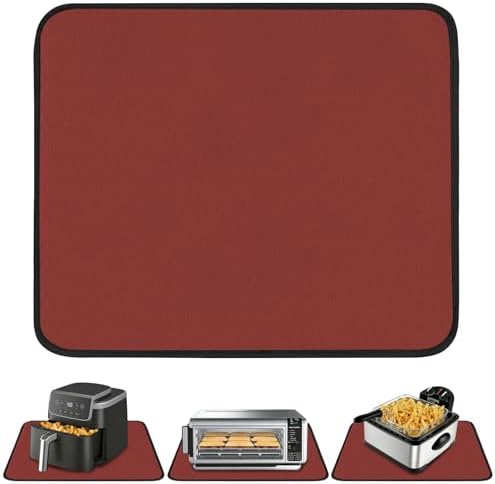 TOHONFOO Heat Resistant Mats for Countertop & Air Fryer, 24x21 in, Red by TOHONFOO