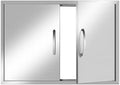BBQ Access Double Doors 33Wx23H Flush Mount Stainless Steel Outdoor Kitchen Door for Outside Cabinets and BBQ Island by YourFriends