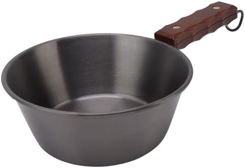 Aramox Camping Skillet 304 Stainless Steel Outdoor Skillet with Wooden - Image 4