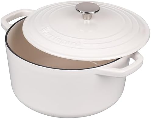 VORRINGARD Enameled Cast Iron Dutch Oven Pot with Lid, for Bread Baking, Round Bread Oven- include Sourdough Bread Baking Supplies Set, 6QT, White - Image 5