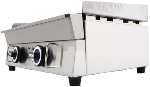 Commercial Stainless Steel LPG Gas Griddle Grill, 21.3" x 13.4" Flat Top Countertop Griddle for Steak, Pancakes & Teppanyaki, 2800Pa, Home & Outdoor Use - Image 6