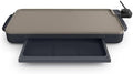bella 10"x20" Ceramic Griddle with Warming Tray, 1500W, Non-Toxic, Slate by bella