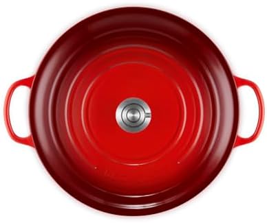 Le Creuset Enameled Cast Iron Round Dutch Oven, 13.25 qt., Cerise/Crucible - Image 2
