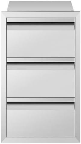 Outdoor Kitchen BBQ Drawers Stainless Steel Built-in with Handle Weatherproof Storage for Outdoor Grill Station Accessories (15''W x 26''H x 22''D) - Image 7
