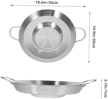 SOLUSTRE Stainless Steel Concave Frying Pan for Hiking and Camping Use - Image 2