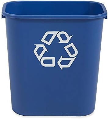 Rubbermaid Commercial Products Wastebasket, Blue Recycle, 7-Gal, 4 Pack - Image 4