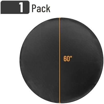 UNCO - Nonstick Grilling Mats 60 Inch, Round Fire Pit Mat, 60", Black Double-Sided Fireproof Design, Reusable, Portable, 3 Layers, Waterproof & Easy to Clean, Grill Matt for Outdoor - Image 2