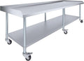 96" x 30" Stainless Equipment Stand, 375 lb + Casters - Express KitchQuip by ExpressKitchQuip
