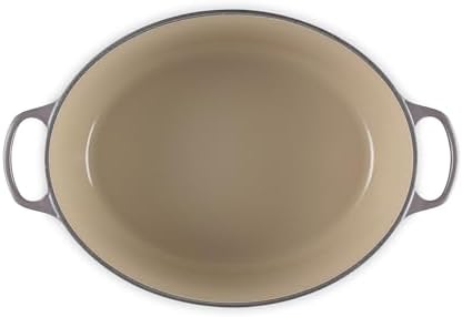 Le Creuset Enameled Cast Iron Oval Dutch Oven, 15.5 qt., Oyster - Image 3