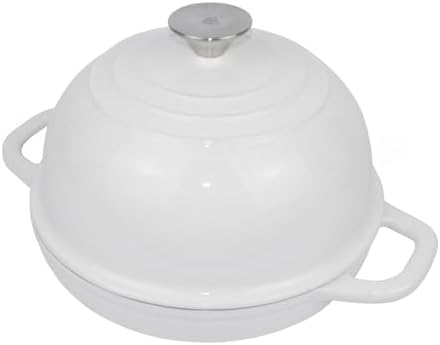Dutch Oven for Bread Baking Bread Oven for Sourdough Bread Baking, Enameled Cast Iron Dutch Oven Pot with Lid 5 qt Cast Iron Bread Pan, White - Image 5