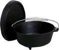 4 Qt. Seasoned Cast Iron Dutch Oven with Feet and Coal Lid by KingKooker