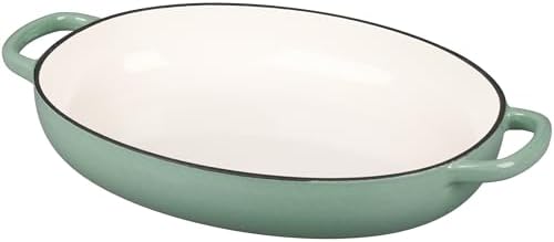 EDGING CASTING Enameled Oval Cast Iron Dutch Oven Pot with Lid, Bread Dutch Oven for Sourdough Bread Baking, Dutch Oven Bread, Bread Oven, 6QT, Sage Green - Image 6