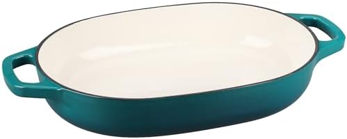 EDGING CASTING Enameled Cast Iron Oval Dutch Oven Pot with Lid, Dutch Oven for Sourdough Bread Baking, Bread Oven, Bread Dutch Oven, Oval Bread Pan, 7qt, Darkcyan - Image 5