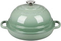 EDGING CASTING Enameled Cast Iron Dutch Oven Pot with Lid, Round Bread Oven for Homemade Sourdough Bread Baking, 6 Quart, Sage Green by EDGINGCOOKWARE