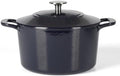 Martha Stewart Gatwick 4 Quart Enamel Cast Iron Dutch Oven - Navy Blue by MarthaStewart