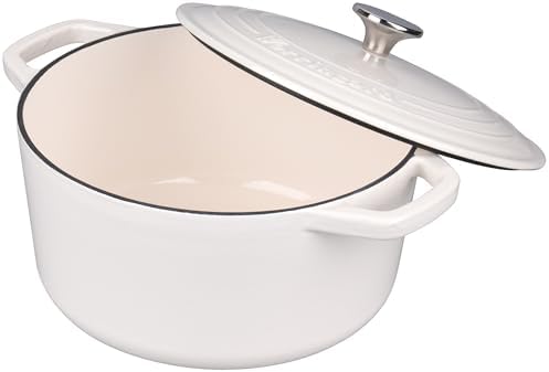 VORRINGARD Enameled Cast Iron Dutch Oven Pot with Lid, for Bread Baking, Round Bread Oven- include Sourdough Bread Baking Supplies Set, 6QT, White - Image 7