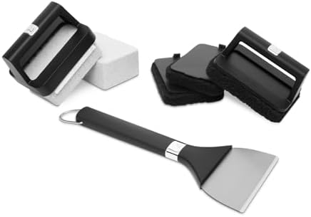 Weber® 8‑Piece Griddle Cleaning Kit, Griddle Accessory Bundle by Unknown