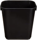 Amazon Basics Small Rectangular Commercial Office Wastebasket, Easy to Clean,11.4"L x 8"W x 12"H, 3 Gallon, Black, 6-Pack by AmazonBasics