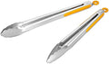 304 Stainless Steel Kitchen Cooking Tongs, 12 & 14 Inch, Set of 2, Orange by ALLWIN-HOUSEWARE