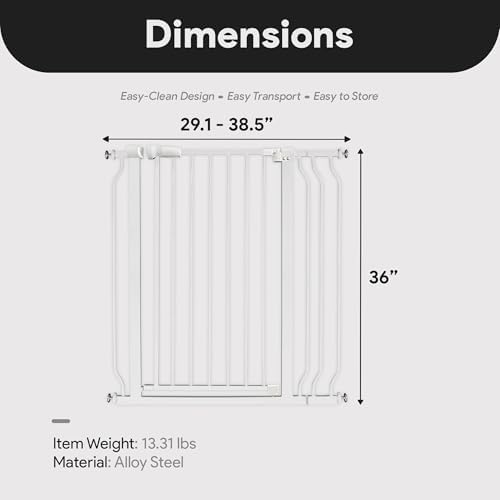 BalanceFrom Easy Walk-Thru Baby Safety Gate, Fits 29.1" to 38.5" Openings - Image 4