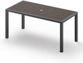 Outdoor Dining Table, Aluminum Patio Table Set, All Weather Patio Dining Furniture Set with Umbrella Hole for Backyard, Deck, Poolside (Charcoal) by Oasbira