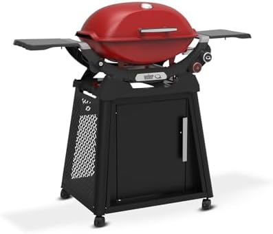 Weber Q 2800N+ Liquid Propane Grill with Stand, Flame Red – Wide 250°–700°F Temp Range with Plus Burner for Searing, Low‑Temp Roasting & High-Dome Lid - Image 3