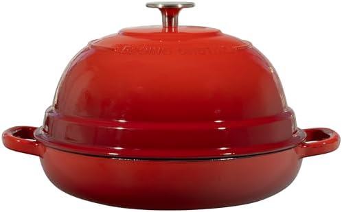 EDGING CASTING Enameled Cast Iron Dutch Oven Pot with Lid, Round Bread Oven for Homemade Sourdough Bread Baking, 6 Quart, Red - Image 6