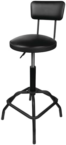 Performance Tool W85016 Pneumatic Shop Stool with Removable Backrest by PerformanceTool