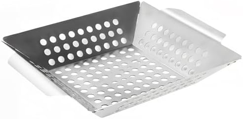 Stainless Steel Vegetable Grill Basket with Handles, 1 Pack - Image 7