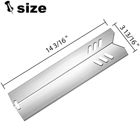 Grill Heat Plates Shield for Backyard Grill BY14-101-001-05 BY16-101-002-06,Revoace Gas Grill GBC1690W GBC1705WV GBC1706W GBC1793W,Uniflame GBC1030WRS GBC1134W Stainless Steel Burner Cover 14" - Image 4
