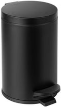 Cesun Small Round Bathroom Trash Can with Lid Soft Close, 1.2 Gal, Black by Cesun