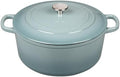 EDGING CASTING Enameled Dutch Ovens Cast Iron Dutch Oven Pot with Lid for Bread Baking, Cook, Dual Handle, 7 Quart, Seasalt by EDGINGCOOKWARE