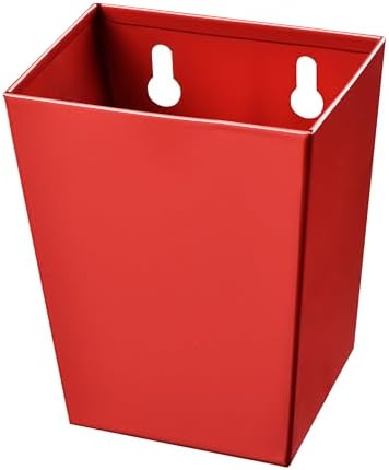 Red Bottle Cap Catcher Wall Mounted Stainless Steel with Drain Holes by Wallmountedbottleopener