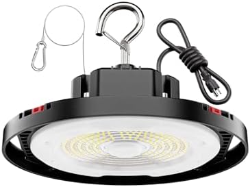 160W UFO LED High Bay Light, 24,000LM LED Shop Lights for Garage Warehouse Workshop, 5000K Daylight IP65 Waterproof Commercial Ceiling Fixture, 700W HPS/MH Equiv, ETL Listed, 6ft Cord, 1-Pack by CuLiDing
