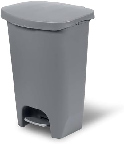 Glad Trash Can with Clorox Odor Protection | Plastic Bin, 13 Gallon, Grey by GladTrashFoodStorage