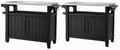 Outdoor Prep & Storage Cart, Stainless Steel Top, Black, 2-Pack by Unknown