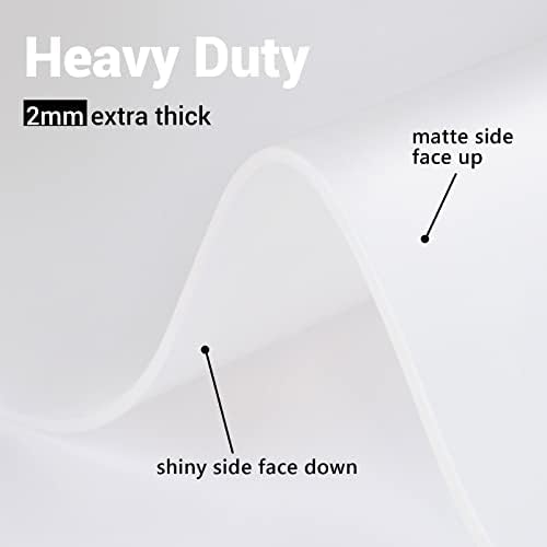 Ewen 39.4x23.5in 2mm Extra Large Silicone Mat, Thick Heat Resistant Placemat Silicone Mats for Kitchen Counter, Bar Workbench Table Protector Cover Pad for Air Fryer Coffee Maker Stove Translucent - Image 4