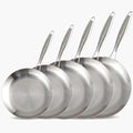 LOLYKITCH 8-9-10-11-12'' Frying Pan Set | Tri-Ply Stainless Steel Skillet by LolyKitch