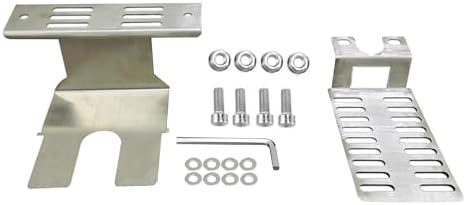 FixtureDisplays® BBQ Grill Stainless Steel Rotisserie Motor Mounting Bracket Set Fits 3" Motors (Bracket Size) May Need Drill Additional Holes on Your Grill 21909NEW-NPF by FixtureDisplays