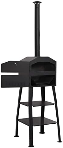 Outdoor Pizza Oven Charcoal Fired with 2 Fireclay Stones, Portable Outside Stainless Steel Pizza Grill, Professional Outdoor Pizza Oven Pizza Maker or Pizzas Bread Cakes or Pies (Style B) - Image 2
