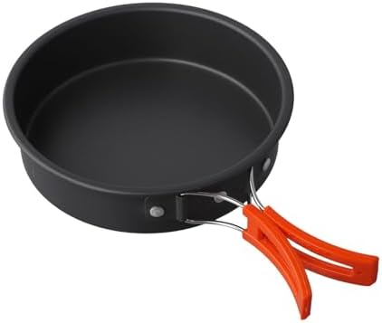 Non-Stick Camping Frying Pan Alumina Lightweight Cooking Skillet With Foldable Handle For Outdoor Hiking Backpacking(medium) by Unknown