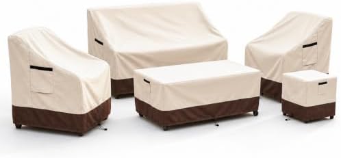 Patio Furniture Covers Set Waterproof,5-Piece Outdoor Furniture Cover,Large by Rileytee