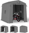 Portable Outdoor Storage Shed, 7×6×6 FT Storage Shelter Motorcycle Storage Tent Shed with Roll-up Zipper Door, Heavy-Duty Metal Frame for Garden, Patio, and Backyard Storage (Dark Gray) by OUTMAX