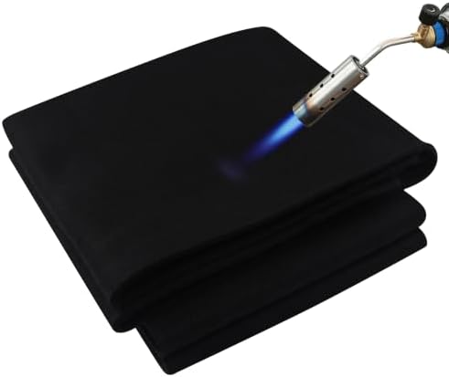 Welding Blanket Fireproof 4x6 Feet – Matace Carbon Felt Soldering Mat & Pad, 5mm Flame Retardant Fabric, Heat Shield for Brazing, Automotive Repair, Grill & Smoker, HVAC Plumbing, Black by MataceCarpet