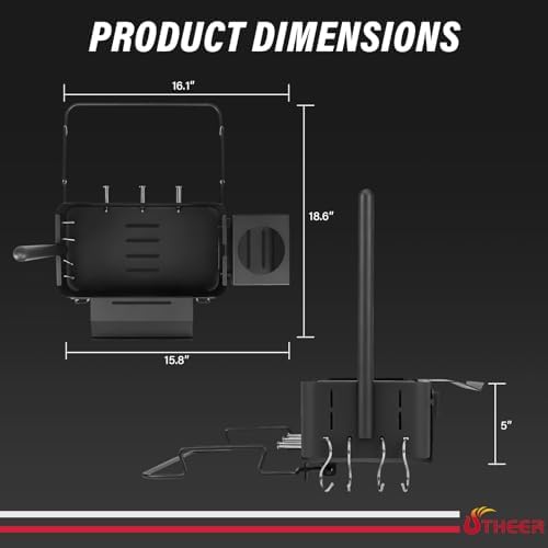Utheer Grill Shelf Organizer Kit for Weber Works Rail, Grill Caddy - Image 3