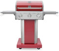 Kenmore 3-Burner Outdoor BBQ Grill | Liquid Propane Barbecue Gas Grill with Folding Sides, PG-A4030400LD-RD, Pedestal Grill with Wheels, 30000 BTU, Red by Kenmore