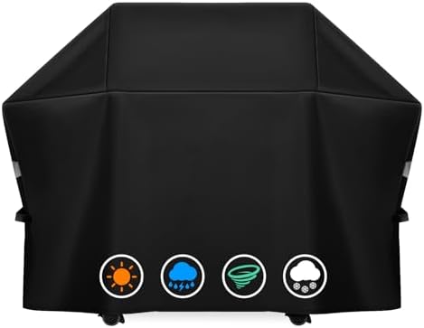 Heavy Duty Grill Cover Fit for Napoleon 61500 Prestige PRO 500 and Prestige 500 Gas BBQ Grills,All Weather Protection Waterproof Cover Black by ZBXFCSH